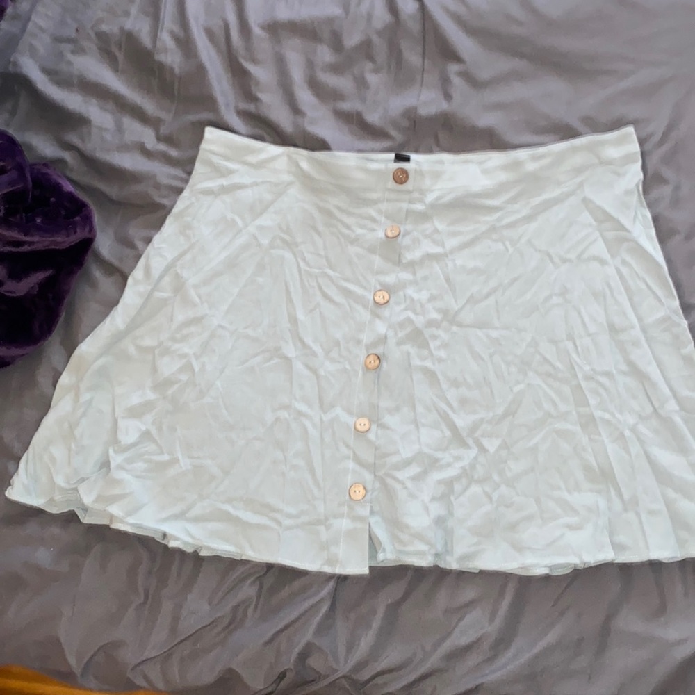 Light blue button up skirt